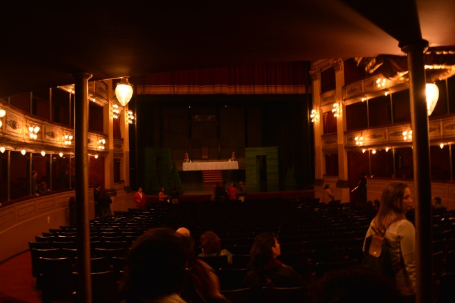 Interior do teatro de Solis, edifício em excelente estado de conservação de Montevidéu.